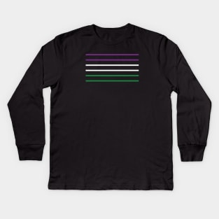 Suffragette Flag Colours UK Kids Long Sleeve T-Shirt